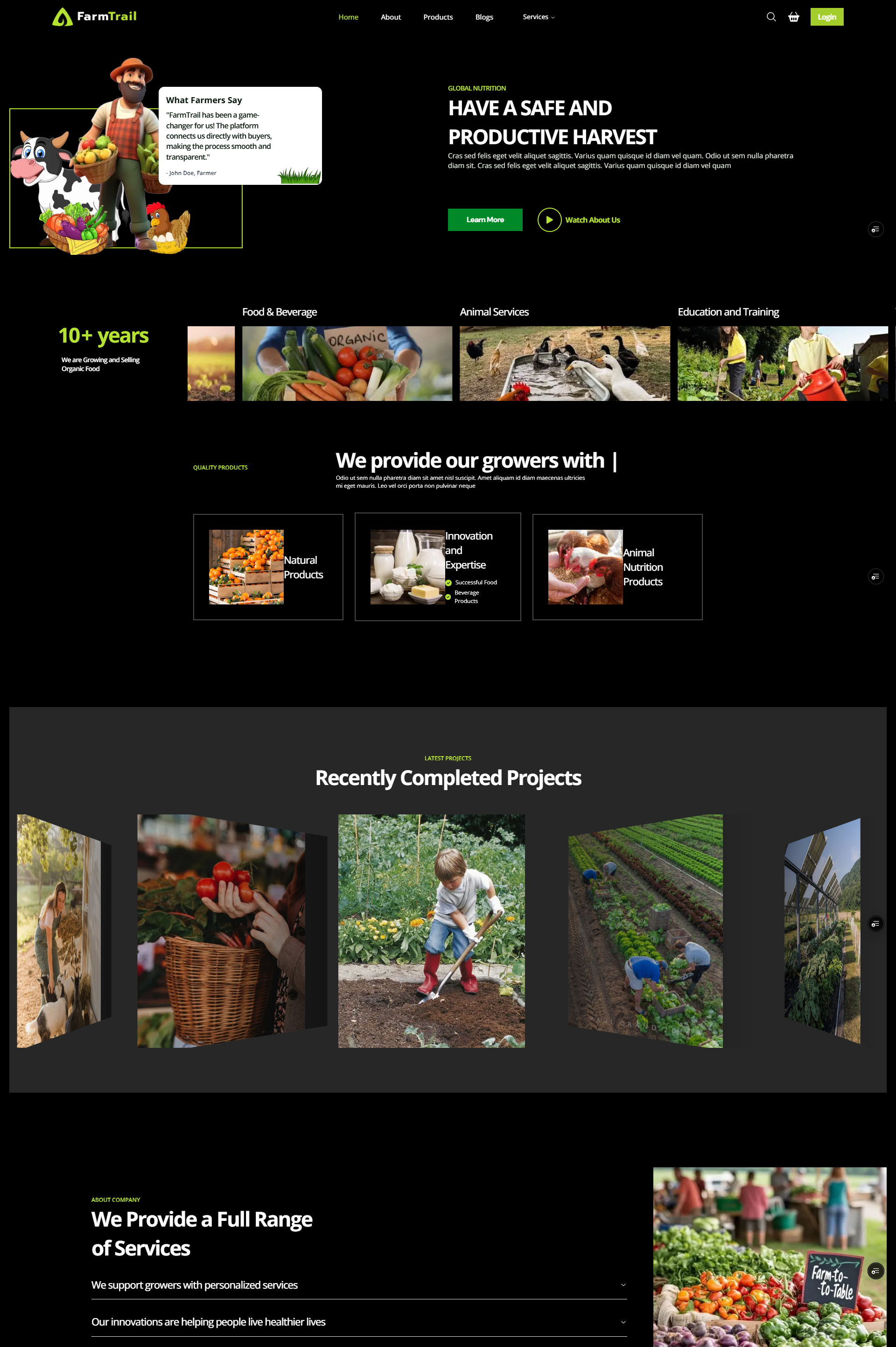 Farm to table Ecommerce